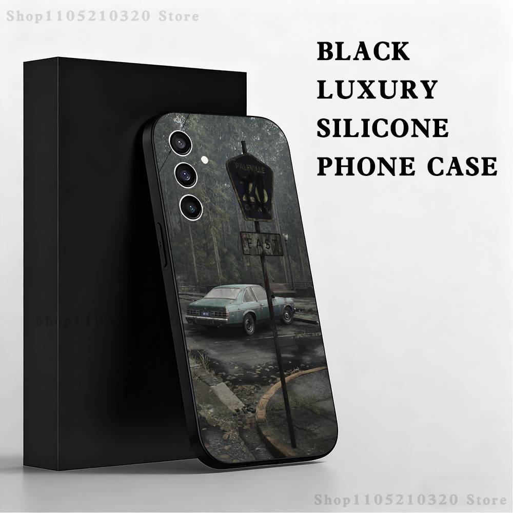 Silent Hill 2 Videogame Phone Case For Samsung S25,S24 Ultra,S20,S30 plus,S22 plus,S23,S30 Ultra 5G Silicone Black Shell