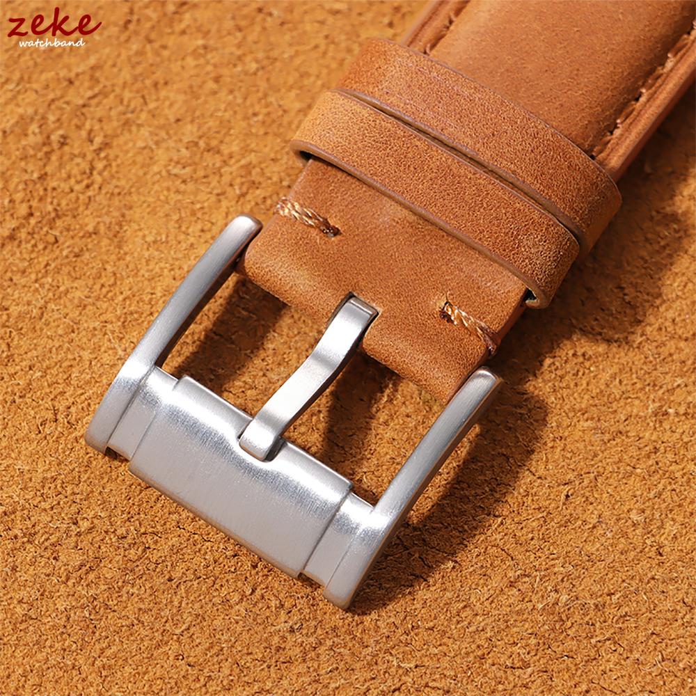 Vintage Cowhide Strap 24/22mm Quick Release Watch Band for Men Women Genuine Leather Watch Strap Brown Replacement Bracelet Belt