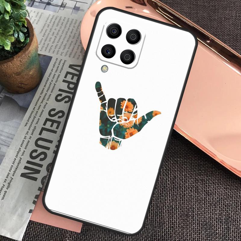 Surfer Surf Hang Loose Shaka Case For Samsung Galaxy M15 M55 M13 M23 M33 M53 M31 M51 M14 M34 M54 M20 M30s M12 M32 M52