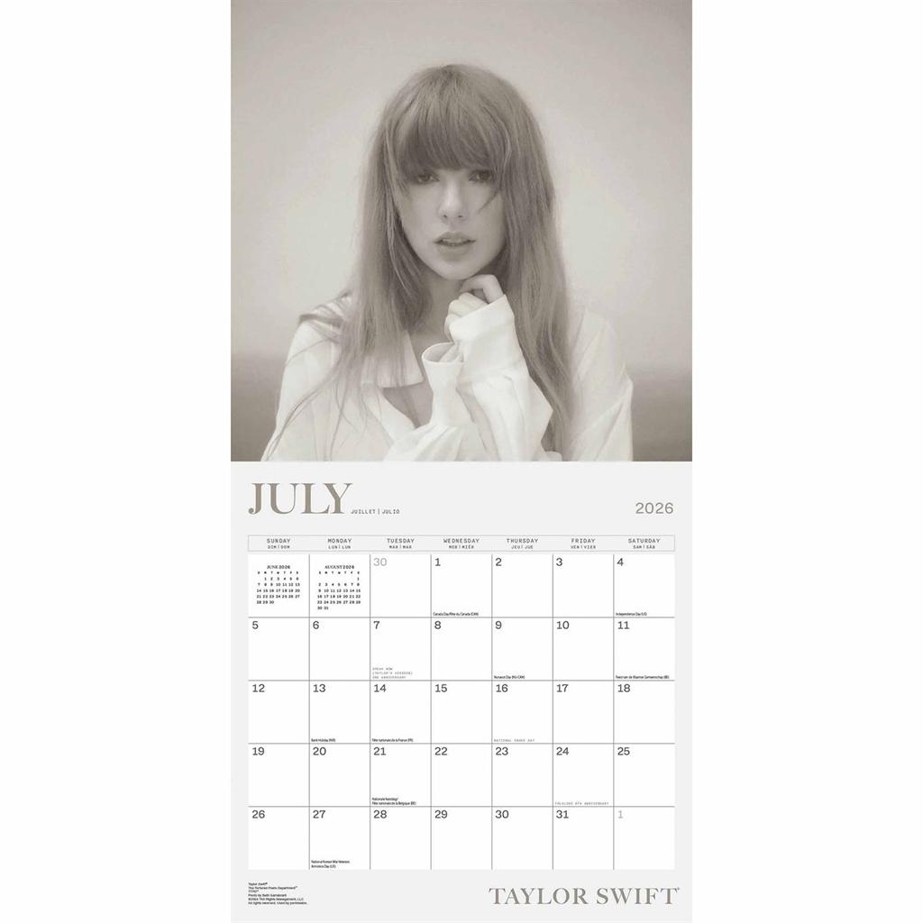 Taylor Swift 2026 Square Wall Calendar