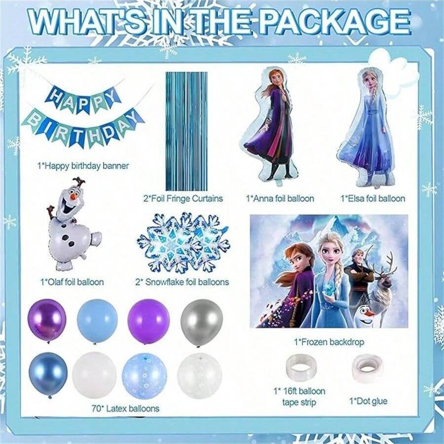Frozen-Themed Elsa & Anna Balloon Set for Birthday Parties