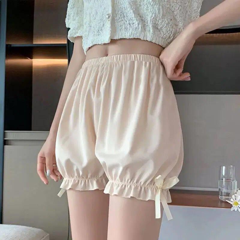 2025 Women s Summer Ice Silk Safety Lantern Shorts S (Approx. 40-55 kg)