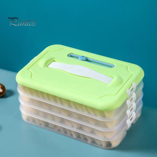 Коробка для зберігання харчових продуктів для пельменів Багатошарова морозильна камера великої ємності без вмісту BPA харчового класу Контейнер для зберігання харчових продуктів
