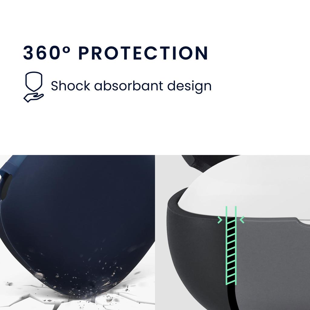 Kwmobile Earphone Case for Anker Soundcore Sport X20 Wireless Drop Navy Blue - Earphones, Silicone, Protection,
