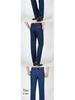 Men's High Waist Elastic Denim Trousers - Autumn/Winter Style, Loose Fit, Business Casual for Middle-aged Dads