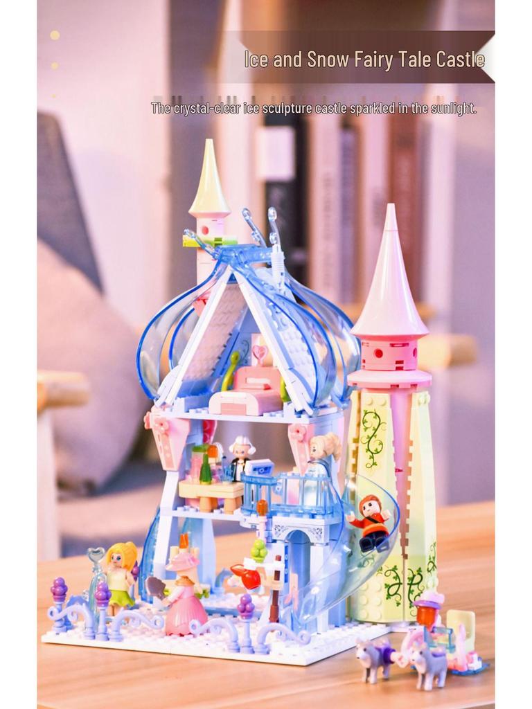 Little Ruban Winter Wonderland Ice & Snow Fairy Tale Castle Carriage Building Blocks
