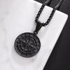 Stainless Steel Retro Mens and Womens Compass Necklace Punk Casting Compass Coin Pendant Jewelry Accessories