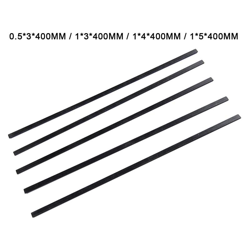 5x Carbon Fiber Strips High Strength Wear Resistance Carbon Fiber Rods for Model Aircraft RC Planes Radio Controlled Vehicles