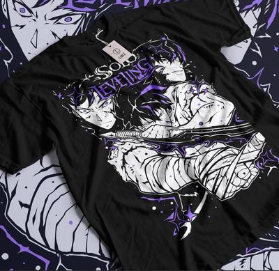 Camiseta Solo Leveling Sung Jinwoo Liu Zhigang Anime Jonas Reiji shirt Todos os Tamanhos Camiseta Unisex