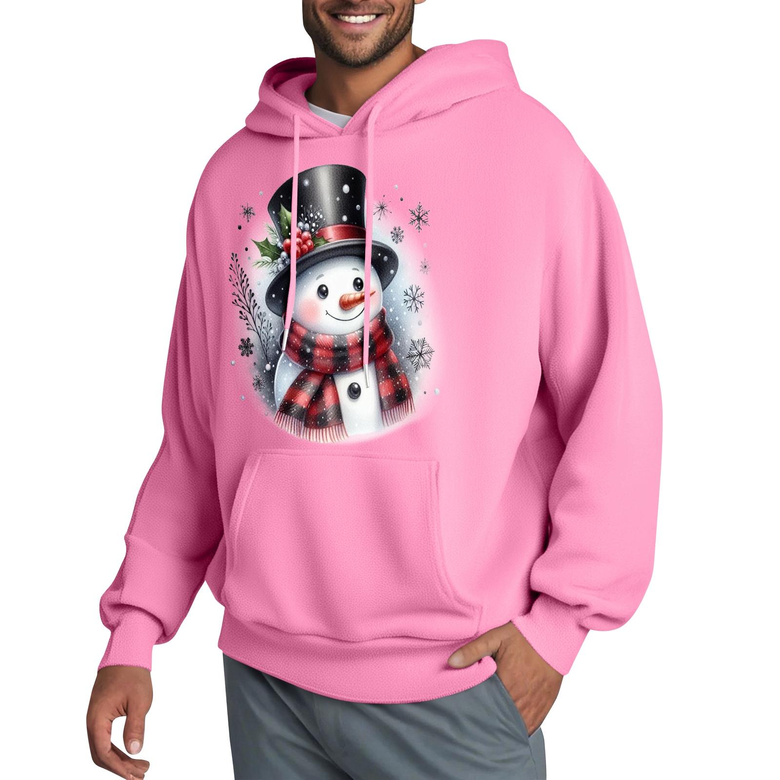 

Мужская толстовка с капюшоном, толстовка контрастного цвета, спортивная повседневная куртка XXL розовый