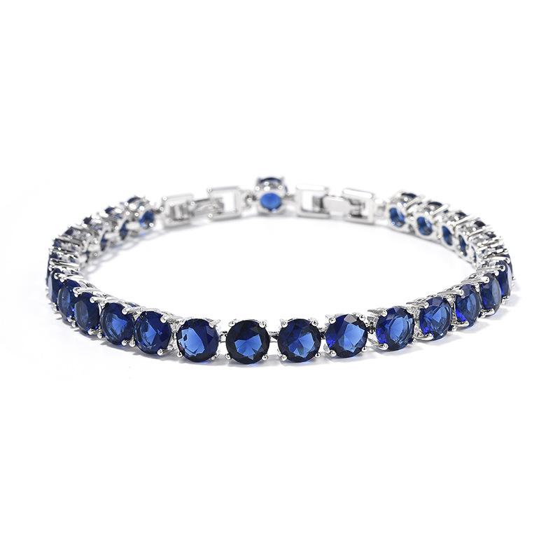 Super Flash Zircon Bracelet 6Mm Multi-Color Optional, Jewelry Bracelet, Platinum-Plated Women'S Diamond-Encrusted Bracelet
