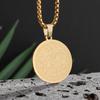 Fashionable Brand Personalized Stainless Steel Jesus Letter Round Brand Pendant Ornament Retro Titanium Steel Necklace