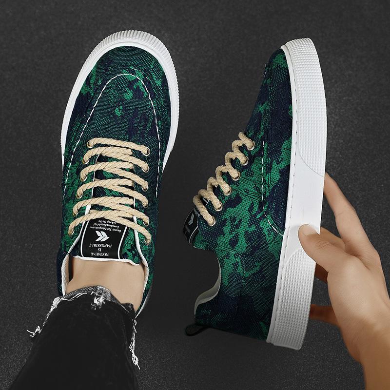 Men's Casual Shoes Four Seasons Breathable Canvas Shoes For Men Comfortable Flat Sneakers Man Vulcanize Shoes Outdoor Sneakers