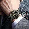 OLEVS Men's Quartz Watch, Stylish Multi-Function Watch with Stainless Steel Case, Waterproof, Luminous Display, Date Display, Analogue Watch,