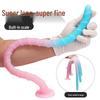 A190 Multicolor Luminous Silicone Long Anal Whip for Erotic Play