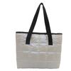 Ladies Tote Handbags Large Capacity Cotton Padded Shopping Bag Rhombus Portable Handbag Quilted Solid For Leisure Travel