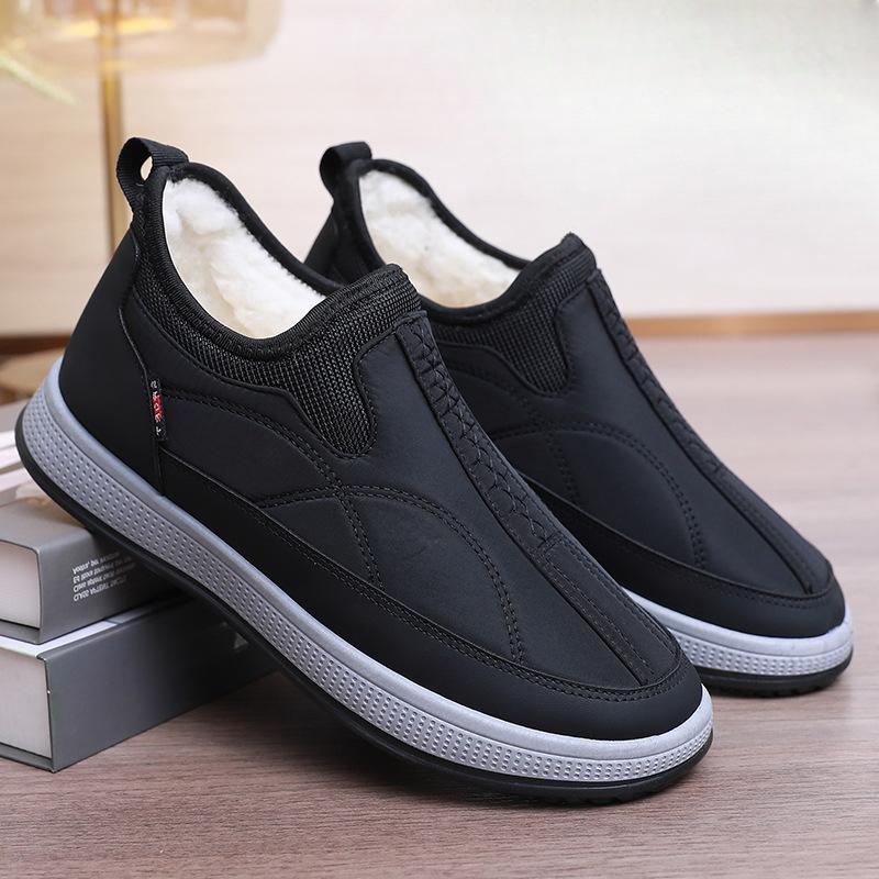 

Новые хлопковые туфли, теплые и нескользящие высокие зимние ботинки, на мягкой подошве, с флисом и утолщенные 45 чёрный