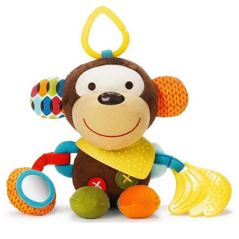 Baby Toys Plush Stuffed Rattle Toys Stroller Hanging Animals Bed Mobile Infant for Baby Toys 0 6 Months Peluche Sensorial Baby