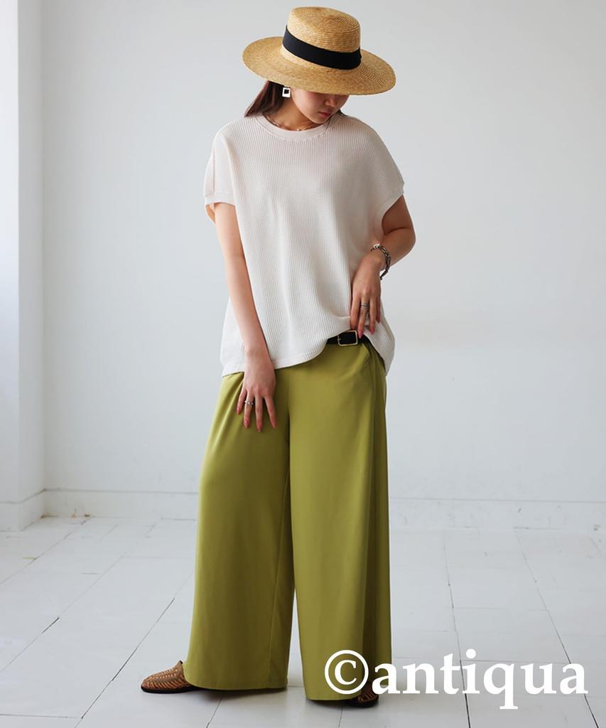 antiqua Oni Waffle Short Sleeve Solid Regular White Top, Women's T-Shirt, Color, PN-00476, (S-L Equivalent/One Size), 03,