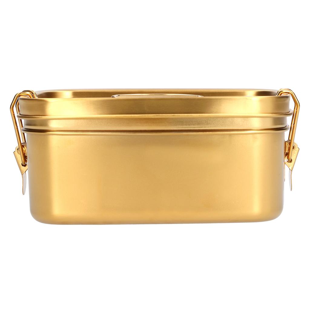 1.5L 2-warstwowy pojemnik na lunch Przenośny szczelny 304 stal nierdzewna Bento Pojemnik na jedzenie Zastawa stołowa do domu biura Złoty