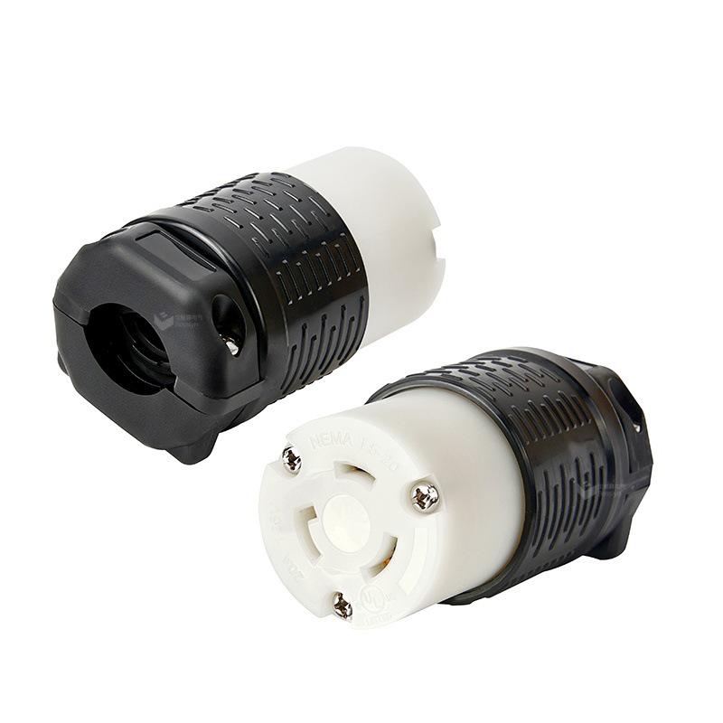 NEMA L5-20 Locking Flush Mount Inverter Socket, 20A 125V