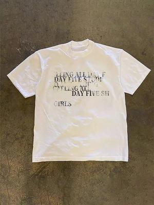 2025 Full Time Hot Sale Loose Short-sleeved T-shirt Casual Luxury Brand Trend T-shirt for Men and Women Graphic Harajuku Tops