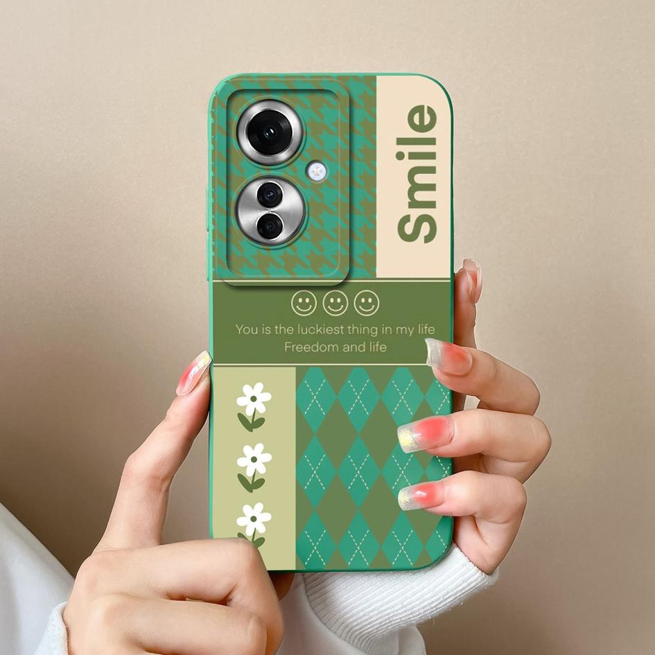 Für OPPO A59 A2M A1i Realme 12x Telefonhüllen Matt Flüssiges Weiches Silikon Mode Karomuster Stoßfest Hochwertige Beliebte Rückseitenabdeckung Schale für OPPO