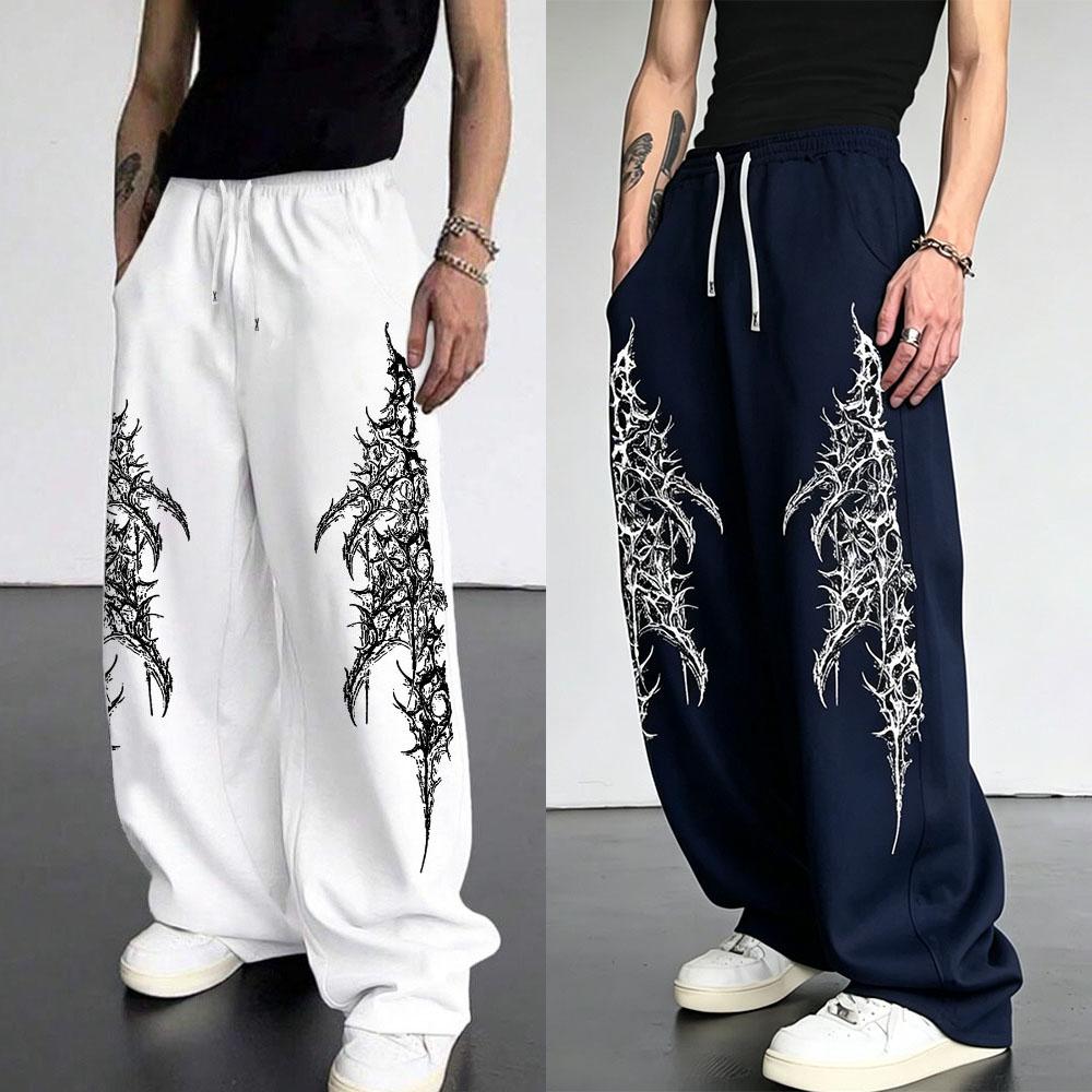 Europäische und Amerikanische Herren Freizeit Sport Gerade Hosen Street Trend Kordelzug Taille Jogginghosen