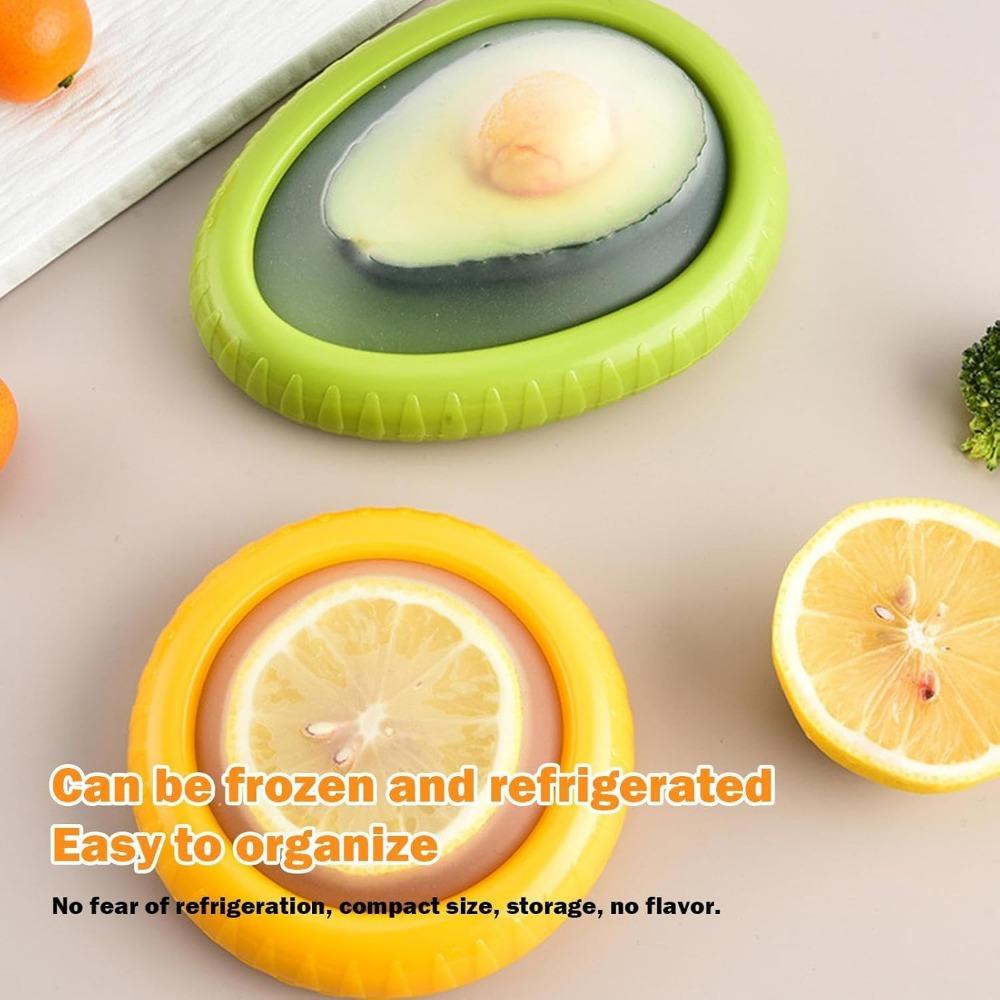 Silicone Fruit Storage Box,Reusable Silicone Food Savers Fridge Storage Boxes Keep Fruit and Veg Fresh, 4pcs Storage Box
