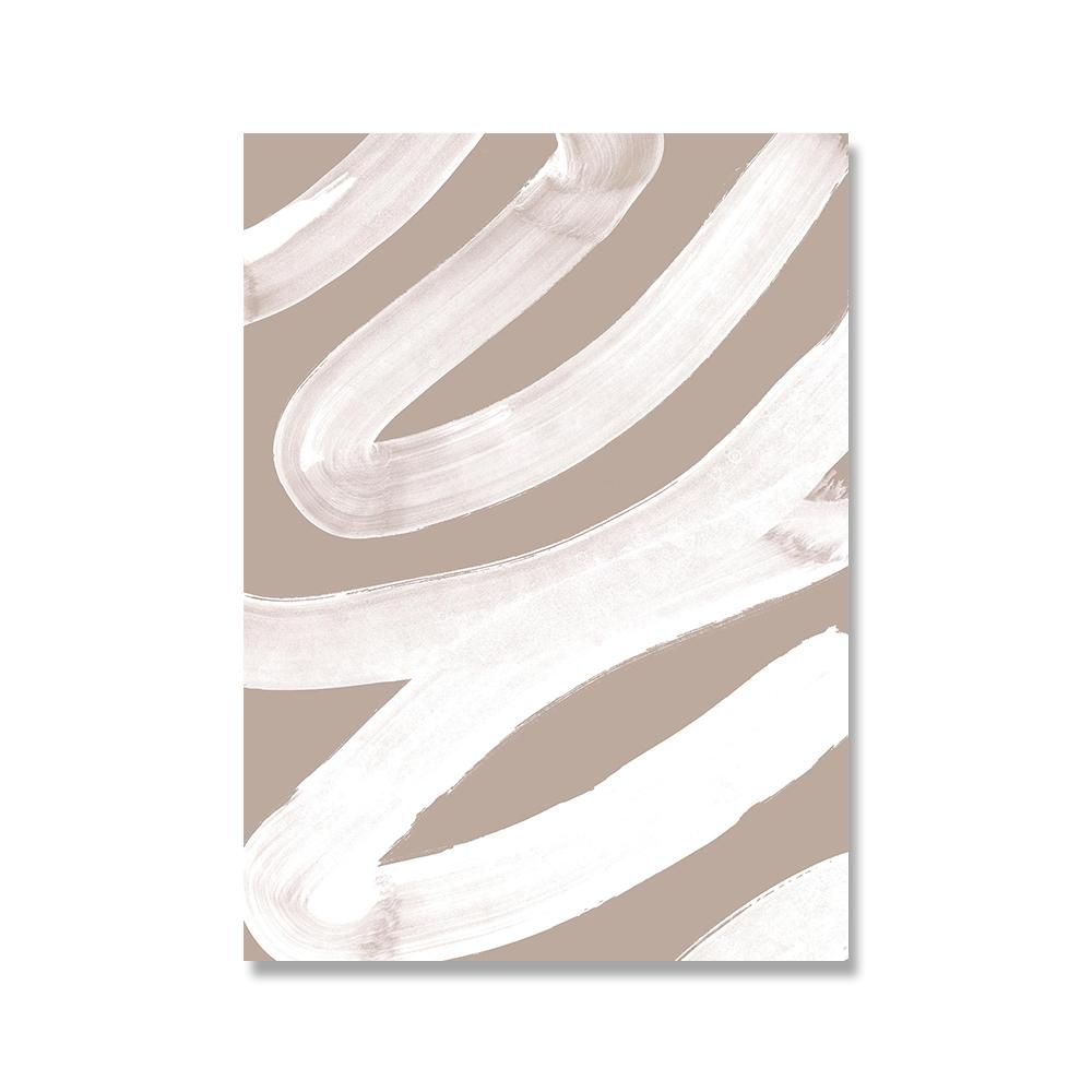 Abstrakte Linie Gesicht Galerie Kunst Poster Beige Schwarz Leinwand Malerei Trendy Boho Bilder Zimmer Wand Dekor Innen Wohndekoration