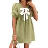 Women's Autumn New Dress One-Shoulder Solid Color Waist Slim Fit A-Line Dress