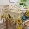 Sunflower Tablecloth 60x84 Inch Rectangle, Sunflower Decorations for Home, Spring and Summer Table Cloth Rectangle Waterproof Stain Resistant for