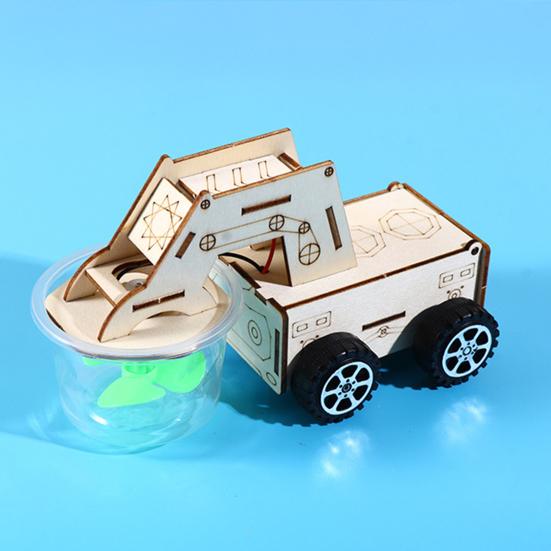 1 Set DIY Mars Cleaning Vehicle Model Kit Handmade Wooden Puzzle Sweeper