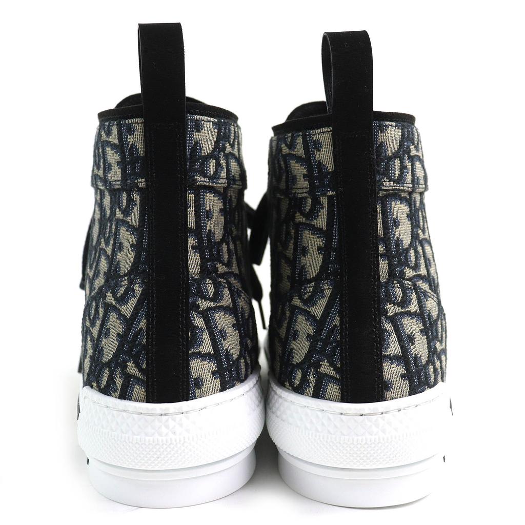 Pristine DIOR High cut sneakers B23 Oblique Logo Black beige mens 43 3SH126ZSA  Used