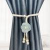 2PCS Adjustable Pearl Curtain Buckle Beautifully Curtains Tie Rope Camellia Curtain Tieback  Home