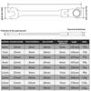 Flexible Head Ratchet Wrench Metric Combination Spanner Open End And Ring Wrenches Tool