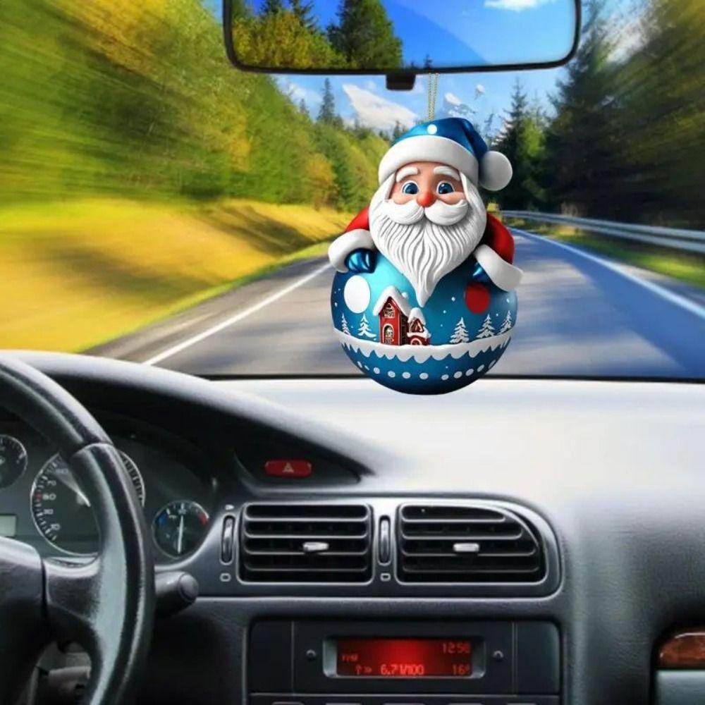 

8pcs Cute Hanging Ornament Cartoon Christmas Tree Pendant Crafts Elderly Snow Pattern Pendant Kids