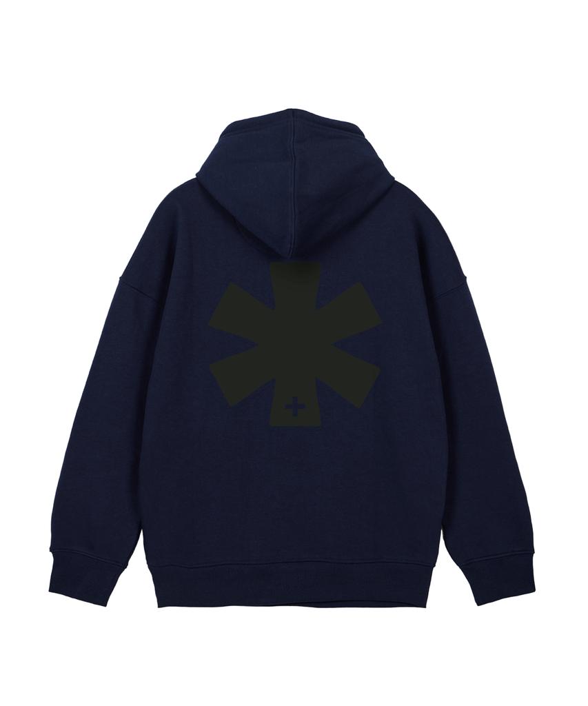 B Logo Hoodie Navy Khaki