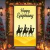 IVN Three Kings Day Epiphany Door Cover 71 x 35 Inches Front Door Banner Camel Scene Religious Holiday Decor Indoor And Outdoor