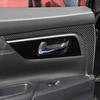 For Nissan Altima 2013-2018 Real Carbon Fiber Rear Door Trim Strip Sticker Auto Interior Decorative Decal Accessory