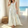 Women's Summer Sleeveless Maxi Dress Loose Breathable Vest Dress,Beach Vacation Style Casual Daily Outfit