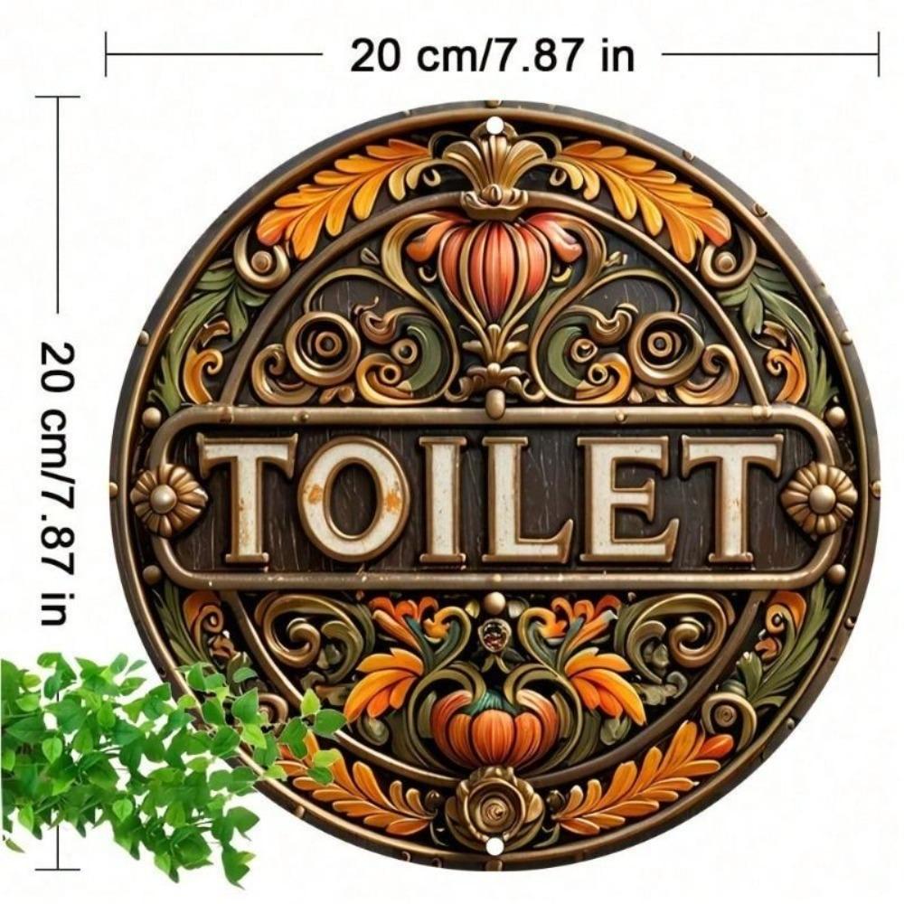 Vintage Metal Toilet Sign 20x30cm Humorous Home Outdoor Decor