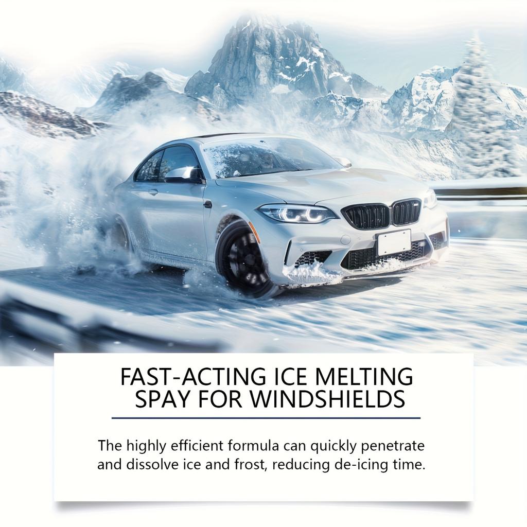 Car Glass Snow Melting Agent Winter Windshield Window Household Glass Defrosting and Snow Melting Spray Quickly Defrost, Melt Snow and Ice Protect Y