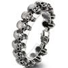 Gothic Punk Schmuck Voller Totenkopf Gliederkette Mann Armband für Männer Schwarz Altsilber Farbe Edelstahl Herrenarmbänder Cool