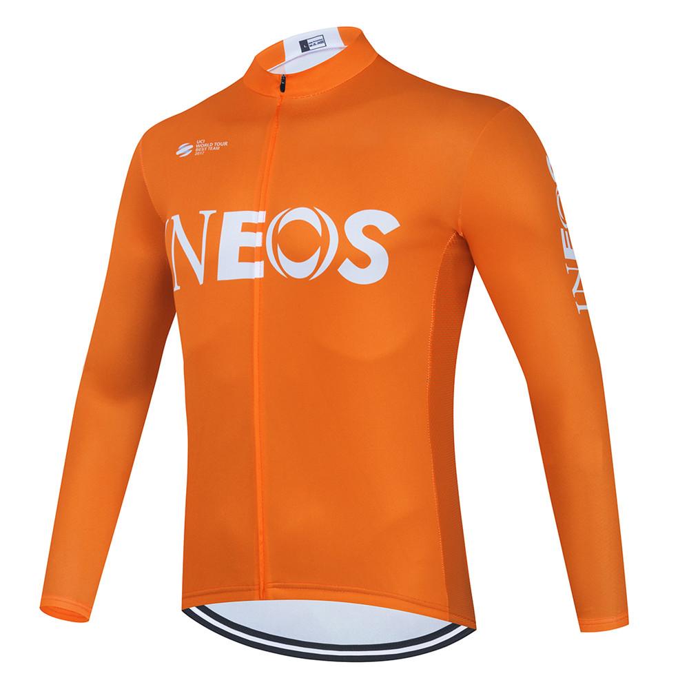 Ineos Team Long Sleeve Cycling Jersey Set for Men, MTB Bike Clothing, Bicycle Wear, 19D Gel Bib Pants 2026