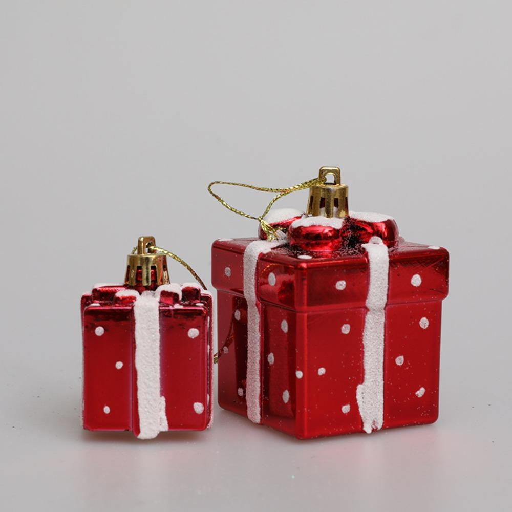 4/5cm Christmas Tree Ornament Plastic Christmas Gifts Boxes Pendant New Christmas Gift