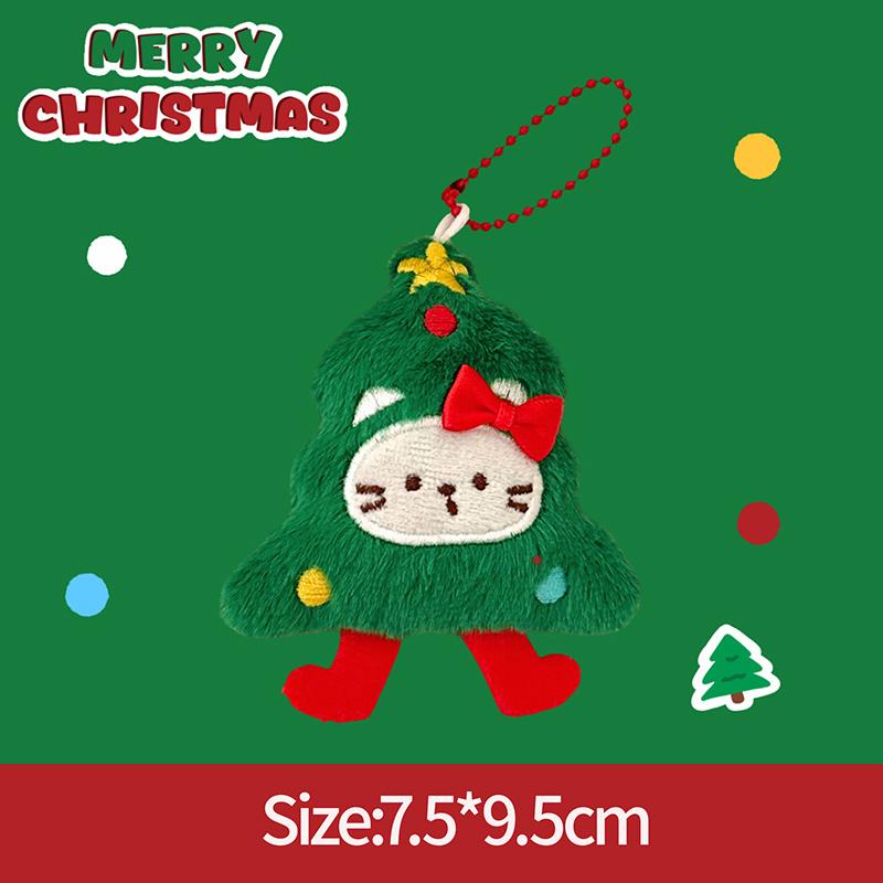 Christmas Decorations 2025 Christmas Doll Pendants Cute Elk Santa Claus Keychains Accessories Party Favors New Year Gifts