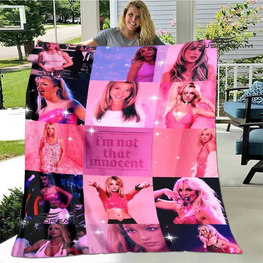 Star Britney Spears Printed Blanket Flannel Warm Blankets Soft And Comfortable Blanket Bed Linings Cubre Cama Birthday Gift