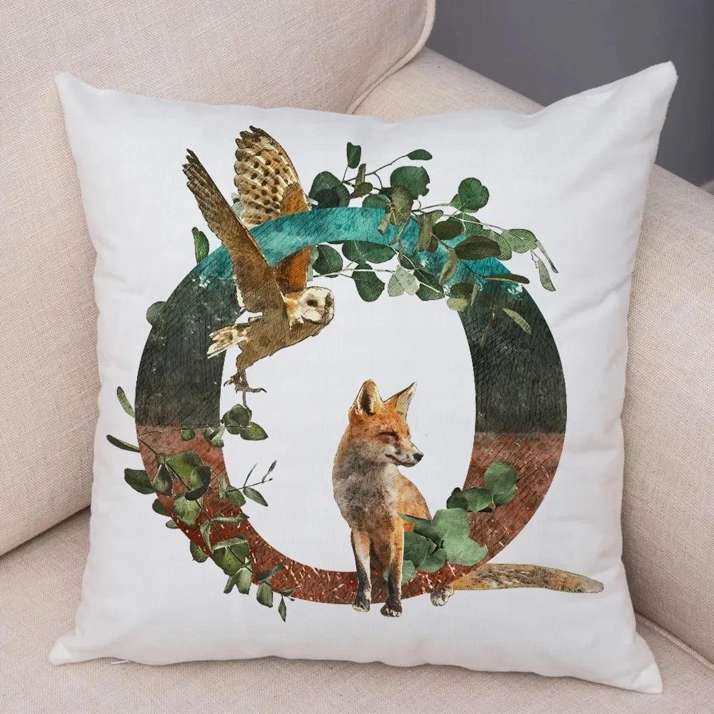 Cartoon Animal Letter Decorative Pillowcase Car Ornaments Office Living Room Sofa Home Pillowcase