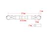 POSH FAITH Motorcycle Handlebar Brace Shaft Type 2 226mm Matte Titanium Quick Release 094267-21